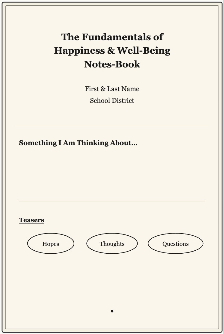 Front cover template
